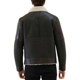 Oslo Mens Black Shearling Leather Jacket